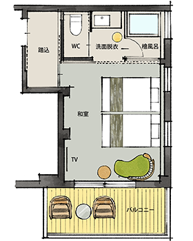 和モダンルーム 間取り図