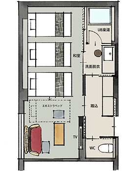 デザイナーズトリプル 間取り図