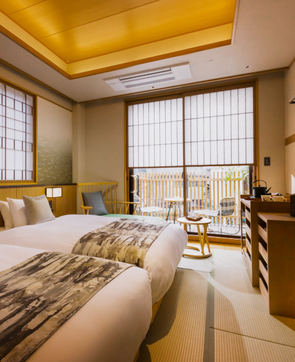 Japanese Modern Room with private balcony and cypress bath